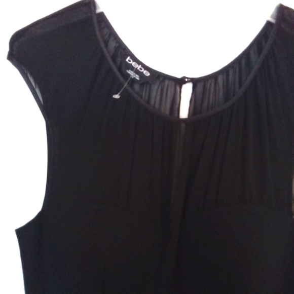 Bebe Sleeveless Corset Top with Shirred Bodice - Picture 4 of 13